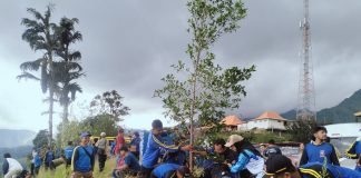 Peringati HUT ke-22, Tagana Bakorwil 1 Jatim Hijaukan Kawasan Sarangan